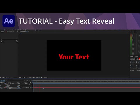 After Effects Tutorial - Easy Text Reveal