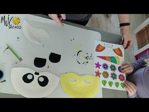 Fabrication de masques Panda et Licorne par Huguette