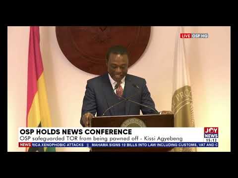 OSP holds news conference: I announce the rebirth of the Office of the Special Prosecutor -Agyebeng.