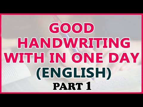 Good Handwriting in English Video