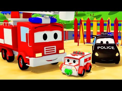 The Car Patrol: Fire Truck and Police Car and baby Amber disappearance in Car City | Cars & Trucks