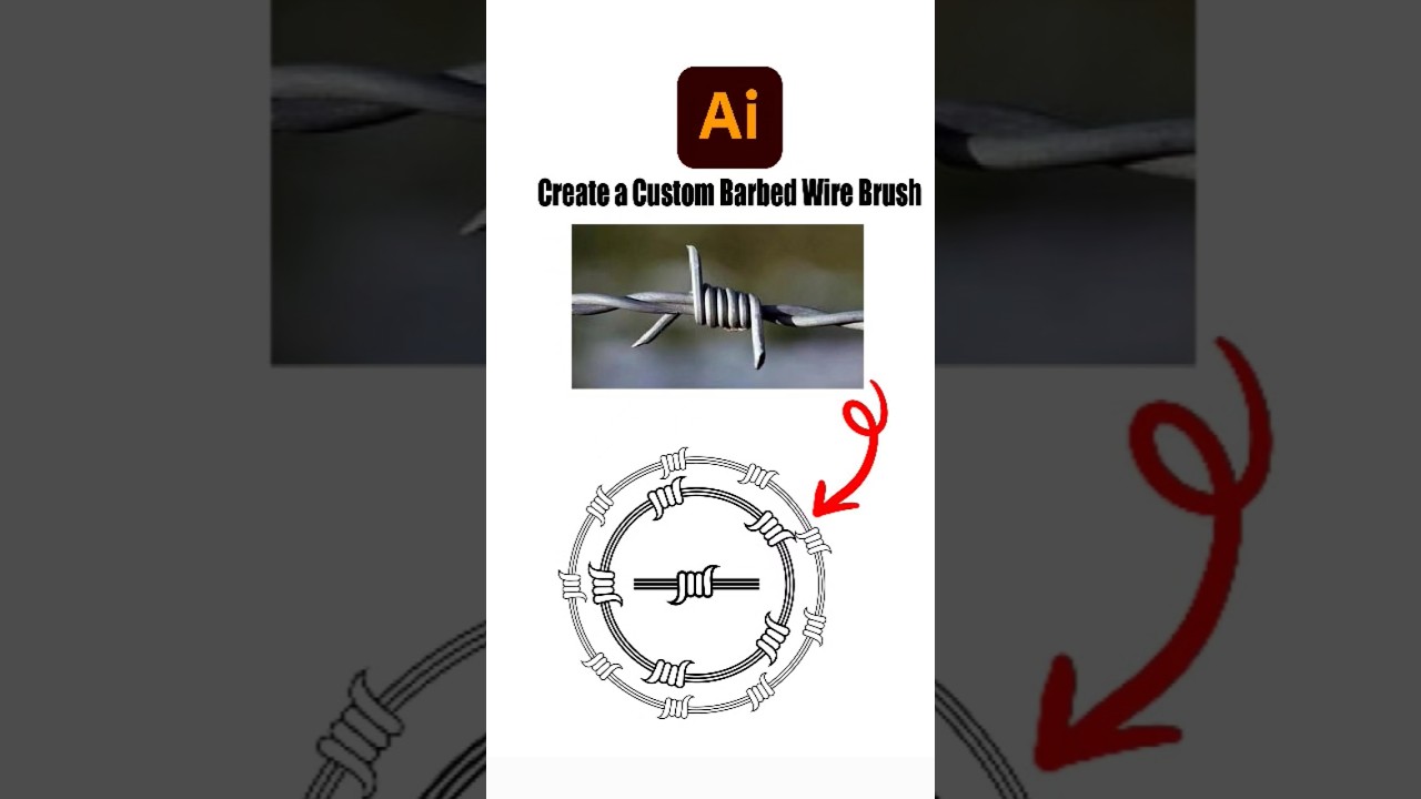 Create a Custom Barbed Wire Brush in Adobe Illustrator | Step-by-Step Tutorial