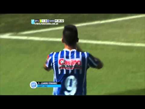 Gol de Fernández. Defensa y Justicia 1 - Godoy Cruz 1. Fecha 30. Primera 2015. FPT