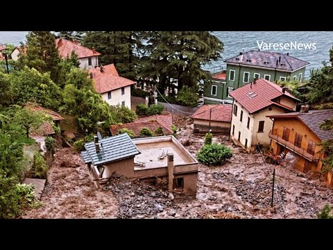 Tempesta sul Lago di Como: le immagini del disastro