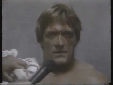 A bloody Paul Orndorff is interviewed after a Steve Williams chairshot - 11/11/1990 - UWF