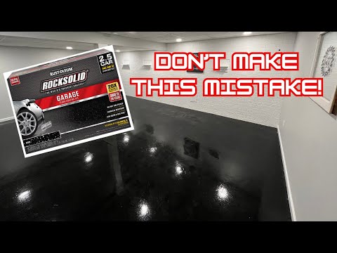 How To Epoxy Your Basement Floor | Rust-Oleum Rocksolid Garage Floor Coating In Black