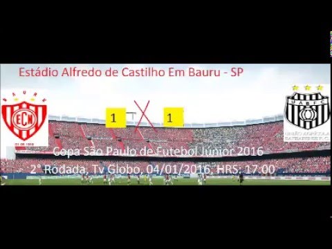 Copa São Paulo de Futebol 2016 Noroeste Sp 1 x 1 União Barbarense Sp