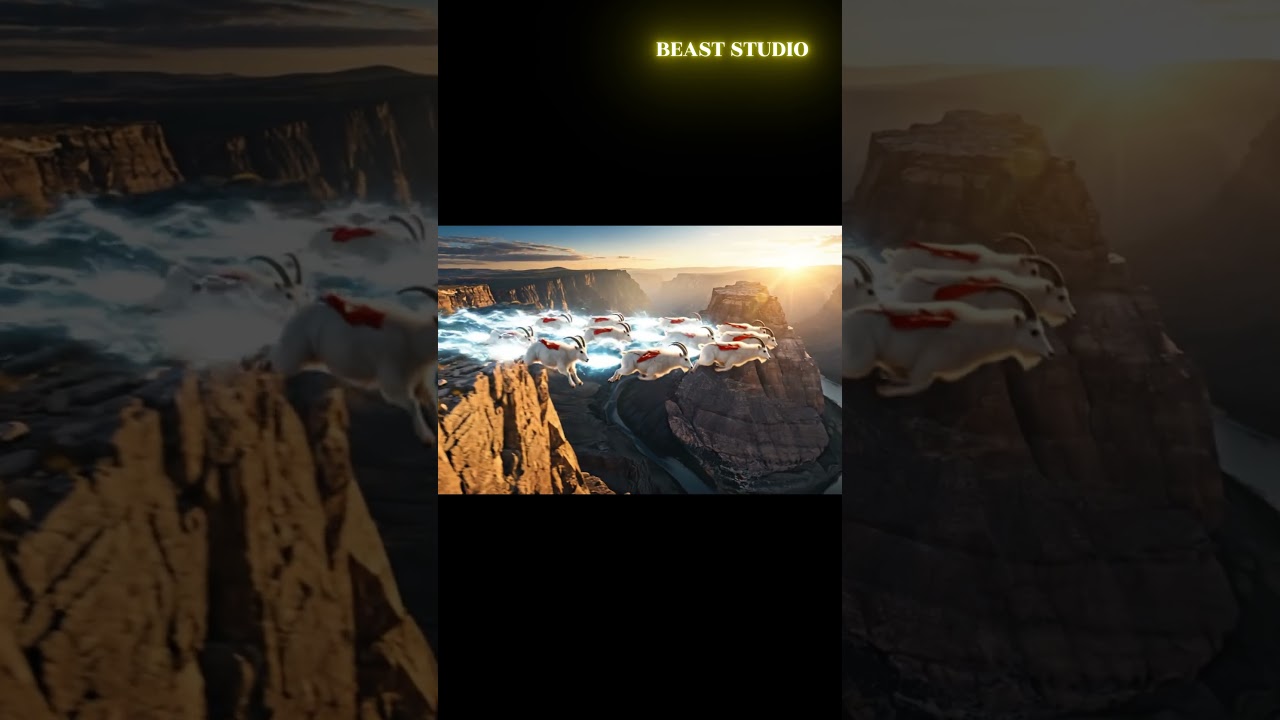 Mountain Goats Get SUPERPOWERS! 🐐⚡ Watch This! #shorts