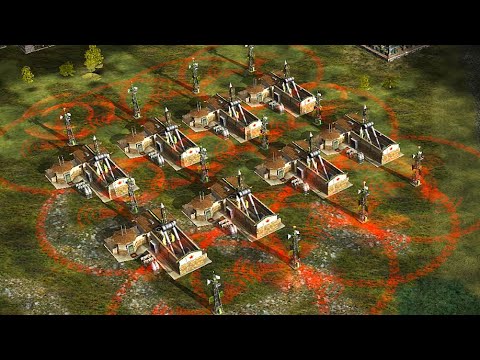 China Infantry with Powerful Nuke - 1 vs 5 Hard Army C&C Generals Zero Hour - Gameplay