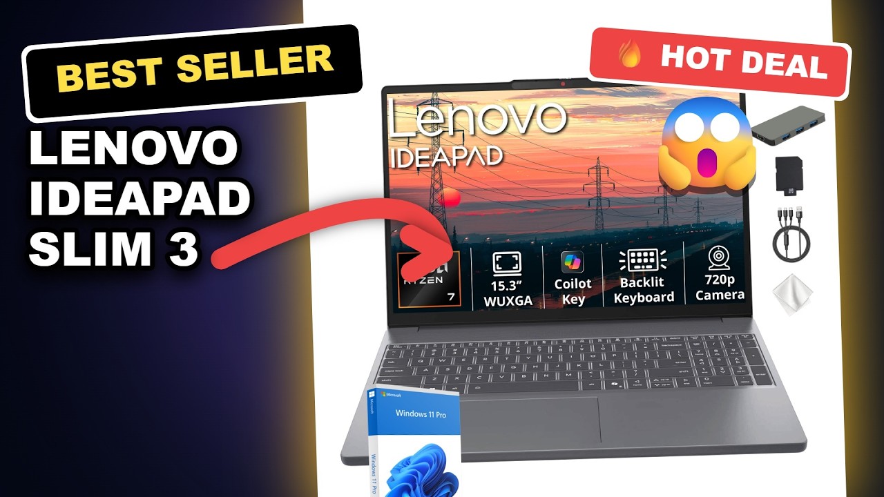 Lenovo IdeaPad Slim 3 15.3" Touch Laptop Review: Is This AMD Ryzen 7 Powerhouse Worth It? review video