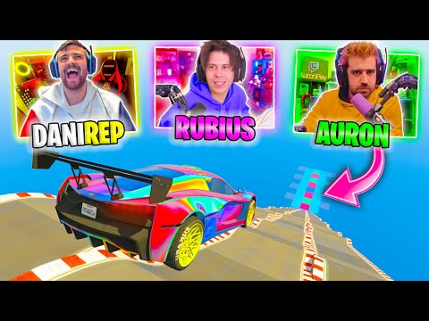 MY FIRST MEGA IMPOSSIBLE RAMP WITH RUBIUS , AURONPLAY , IBAI AND FRIENDS!! - GTA V ONLINE