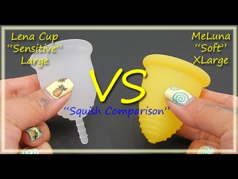 Lena Sensitive Lg vs MeLuna Soft XL "Squish" - Menstrual Cups