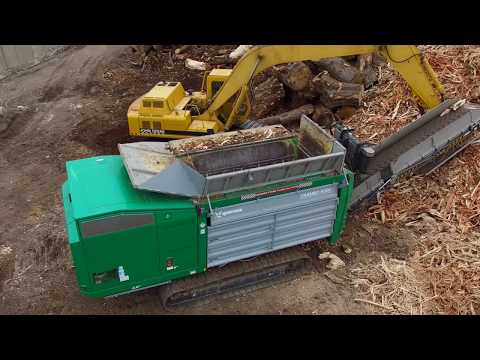 Komptech Crambo Industrial Two-Shaft Shredder for Wood Waste