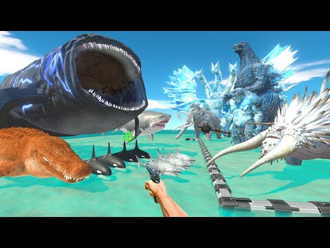 FPS Avatar Rescues Ice Monsters and Fights Sea Monsters - Animal Revolt Battle Simulator