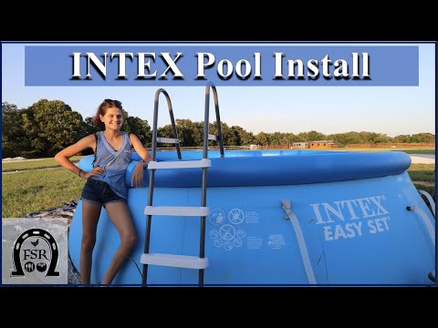 INTEX Easy Set Pool Install - 15ft wide by 4ft deep