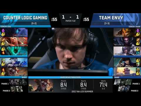 CLG vs NV Highlights | NA LCS Summer 2017 | Counter Logic Gaming vs EnvyUs