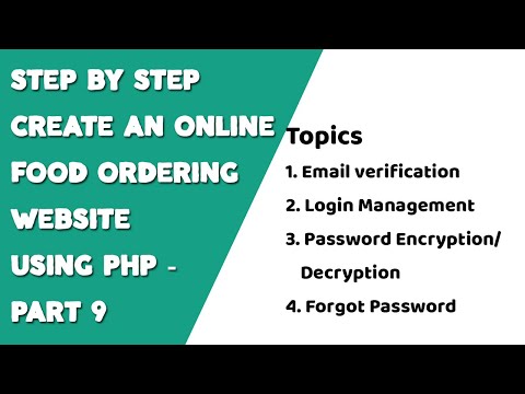 Step by step create an Online Food Ordering website using PHP Part 9