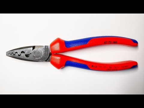 Antgalių užspaudimo replės KNIPEX 9772 video