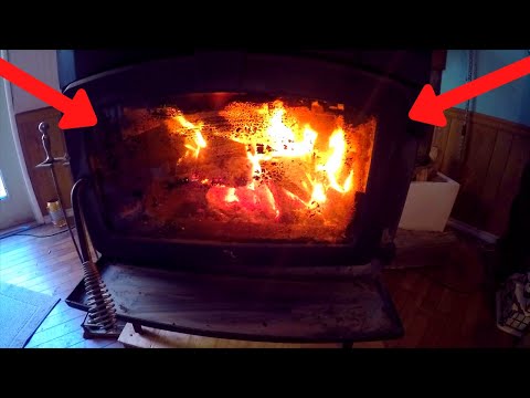 Pleasant Hearth Woodstove | Our First Fire