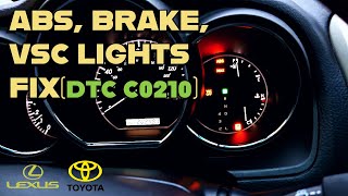 DTC C0210(Rear Speed Sensor) DIY Fix On Toyota and Lexus Vehicles