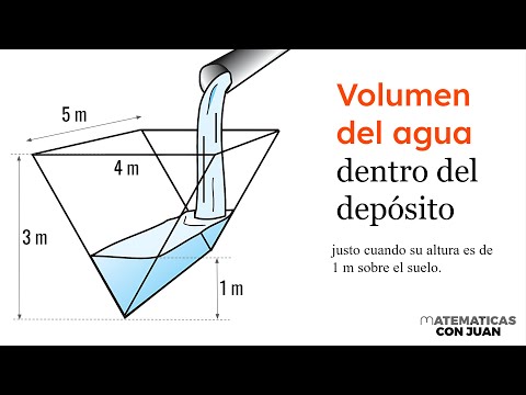 VOLUMEN DE AGUA EN DEPÓSITO CON FORMA DE PRISMA TRIANGULAR. Geometría Básica