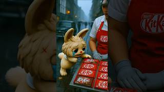 Labubu Steals Kit Kat #labubu #cat videos #catvideos #cat