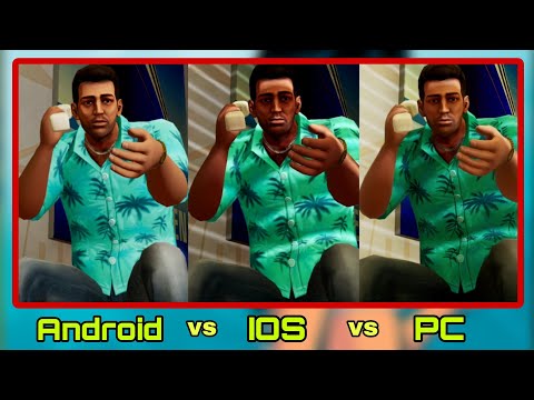 Grand Theft Auto Vice City The Definitive Edition Graphics Comparison || pc vs ios vs android