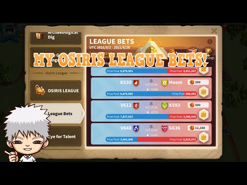 My Osiris League Bets May 21st!