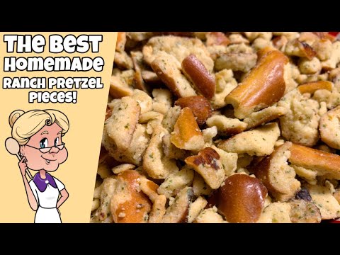The Best Homemade Ranch Seasoned Pretzels Pieces! Quick & Easy Recipe!