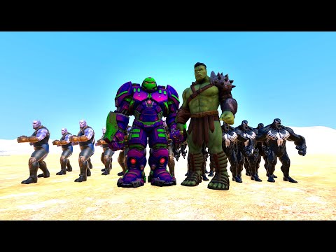 Thanos Venom vs Hulk Hulkbuster Orduları Savaşıyor