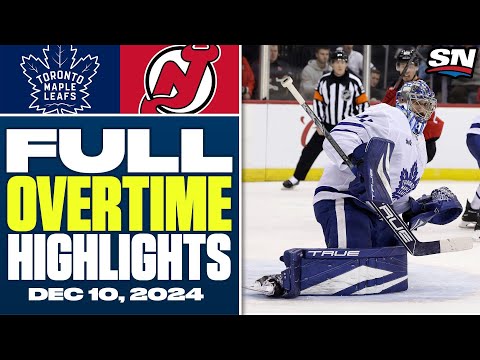 Toronto Maple Leafs at New Jersey Devils | FULL Overtime Highlights - December 10, 2024