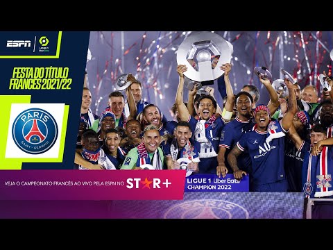 PSG CAMPEÃO FRANCÊS 2021/22: VEJA TODA A FESTA DO TÍTULO COM MBAPPÉ, NEYMAR E MESSI