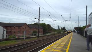 preview picture of video 'The Elizabethan Railtour Class 55 passing Northallerton heading to Edinburgh with tones'