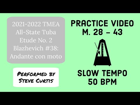 Blazhevich 38 Practice Video 1 - Slow Tempo: M. 28-43