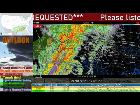 Tornado Watch #28 LA 1/24/23 (NWR) EAS#739