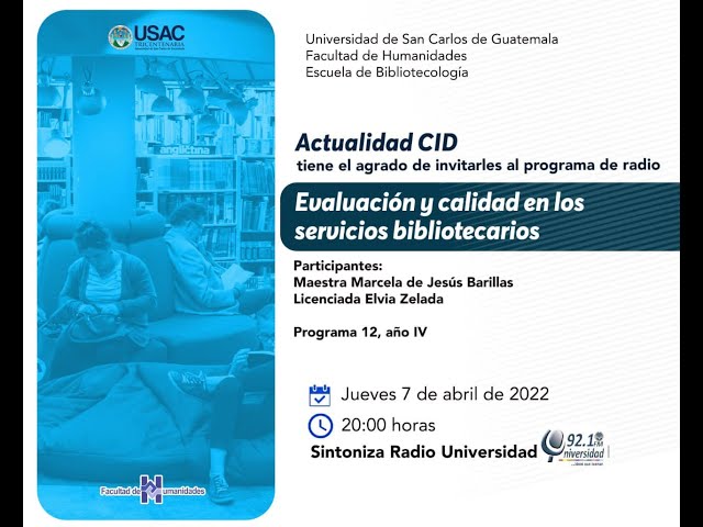 Vídeo relacionado con Evaluacion de la calidad en bibliotecas: compromiso con lo publico