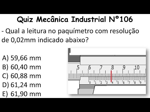 Quiz Mecânica Industrial - Vídeo 106