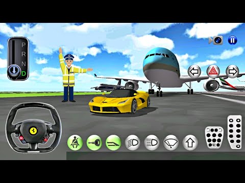 Ferarri vs Airplane Driving Airport in 3D Driving Class - Android IOS Gameplay 2022