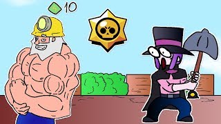 BRAWL STARS ANIMATION: DYNAMIKE VS MORTIS (SHOWDOWN)