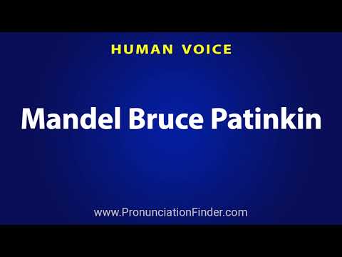 How To Pronounce Mandel Bruce Patinkin