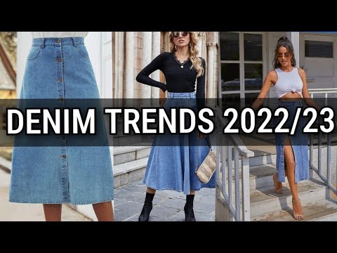 The Best type of denim Skirt trends 2022|Denim Trends 2022|denim skirt outfit 2022/23-FASHION Tip