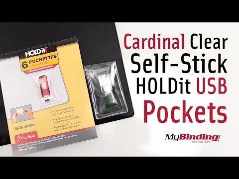 Cardinal Clear Self Stick HOLDit USB Pockets