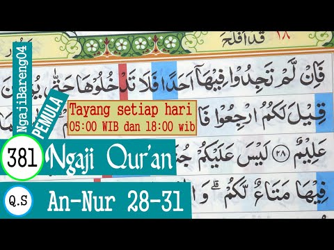 LEARN TO READ QURAN SURAH AN NUR AYAT 28-31 PLAN AND TARTIL #PART 381
