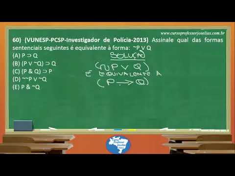 QUESTÃO 60   LÓGICA   VUNESP