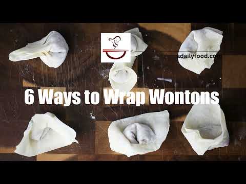 6 Ways to Wrap Wontons(包馄饨的方法）- How to Fold Wontons