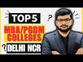 Top 5 MBA / PGDM Colleges in Delhi NCR 2026 | Fees, Placements, ROI | Best Options?