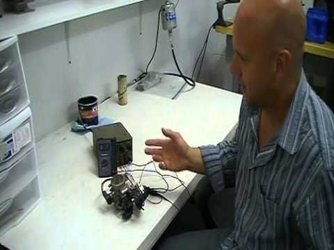 Setting the TPS on a dirt bike fuel injection throttlebody.