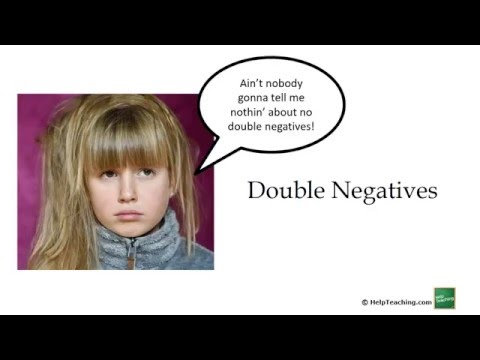 Grammar Lesson: Double Negatives