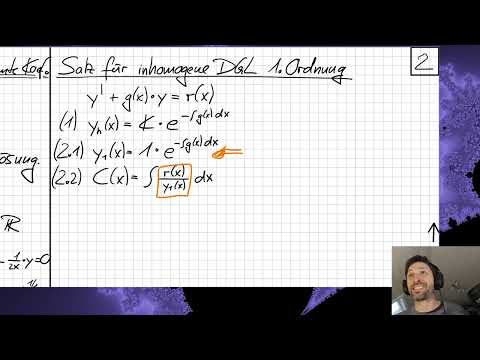 Differenzialgleichungen - Teil 10.2 - Lineare DGL 1. Ordnung mit nicht-konstanten Koeffizienten
