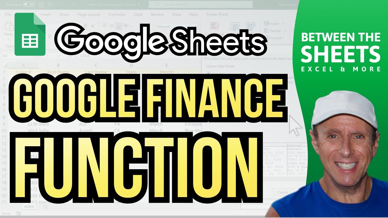 Using the GoogleFinance function in Google Sheets